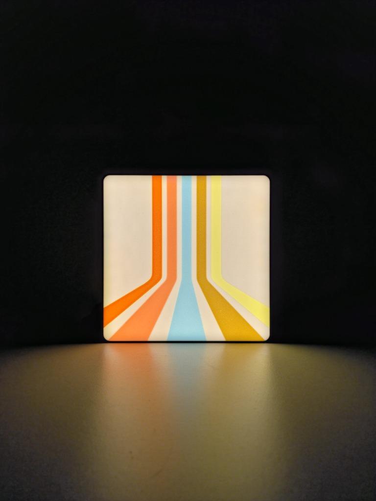 Vintage LED Lightbox - Lampe d'ambiance de style rétro, Neuf, Autres culots, Blanc neutre, Enlèvement ou Envoi