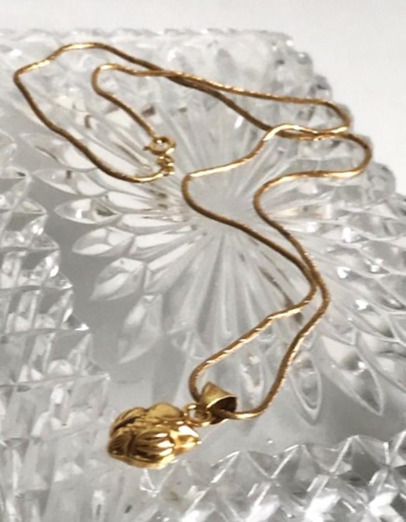 Ketting Goud 18K hanger Uil 7.58 gram✨💎💑🎁🤗👌, Antiek en Kunst, Ophalen of Verzenden, Goud