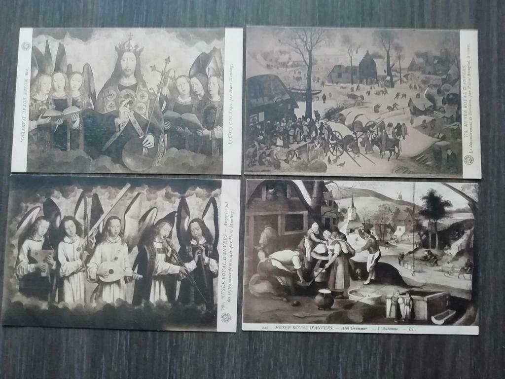 Musée Royal d'anvers Antwerpen. 10 oude postkaarten, Ophalen of Verzenden, Antwerpen