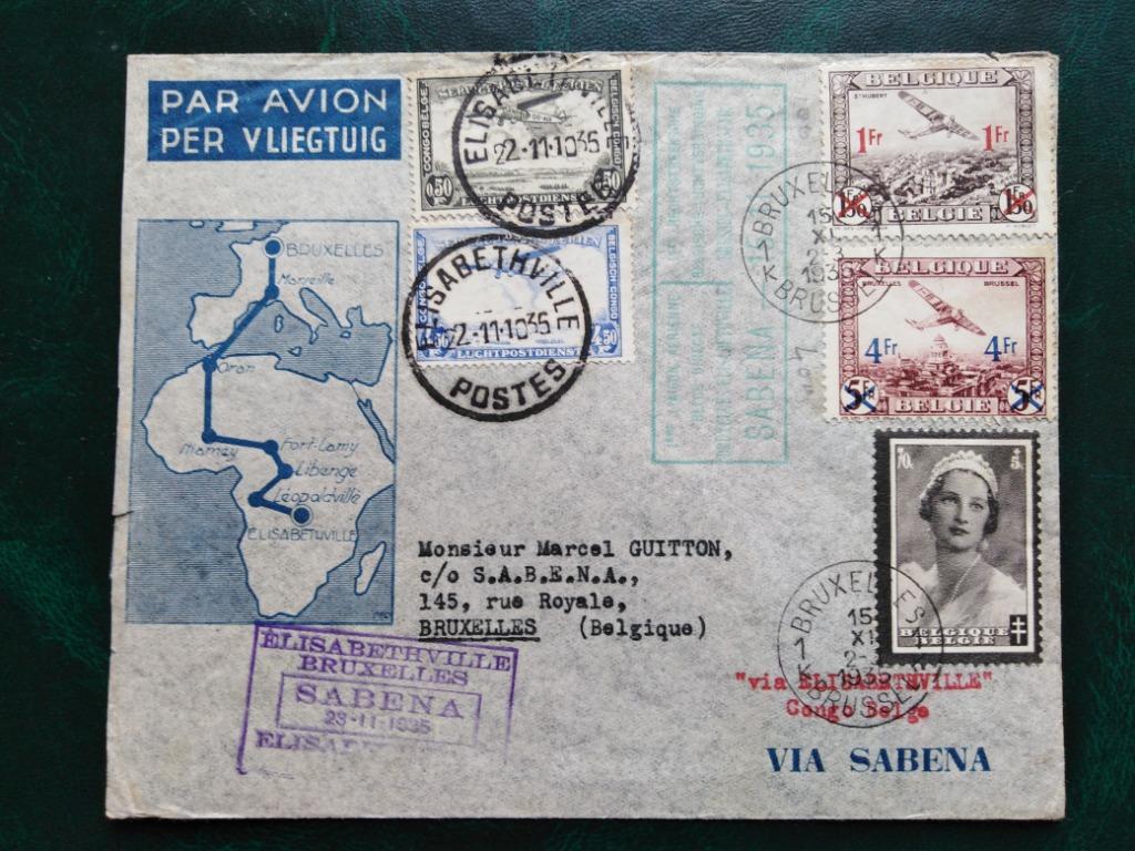 SABENA-brief, Verzamelen, Verzenden, Gebruikt