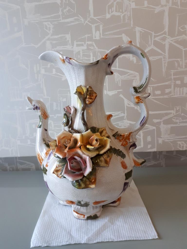 Mooie vaas 25 cm hoog BASSANO, Antiquités & Art, Antiquités | Vases, Enlèvement ou Envoi