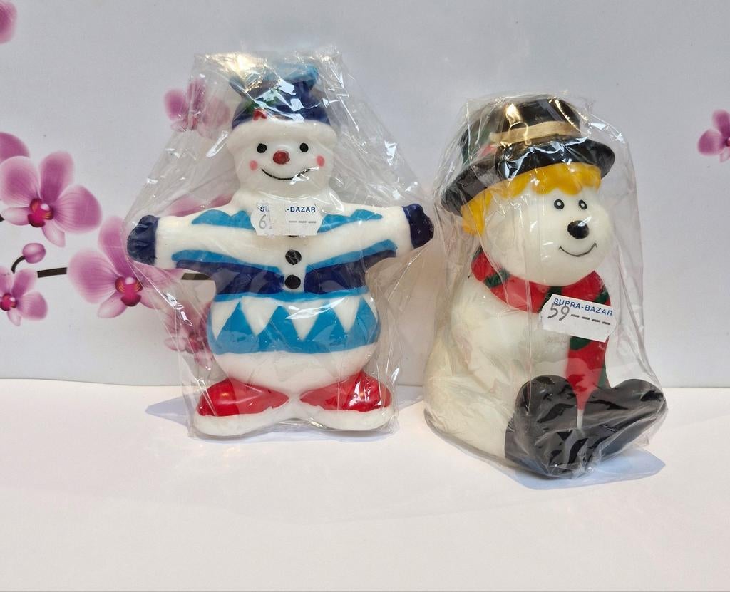 ⛄️ 2 bougies de Noël, Collections, Jouets miniatures, Neuf, Enlèvement ou Envoi