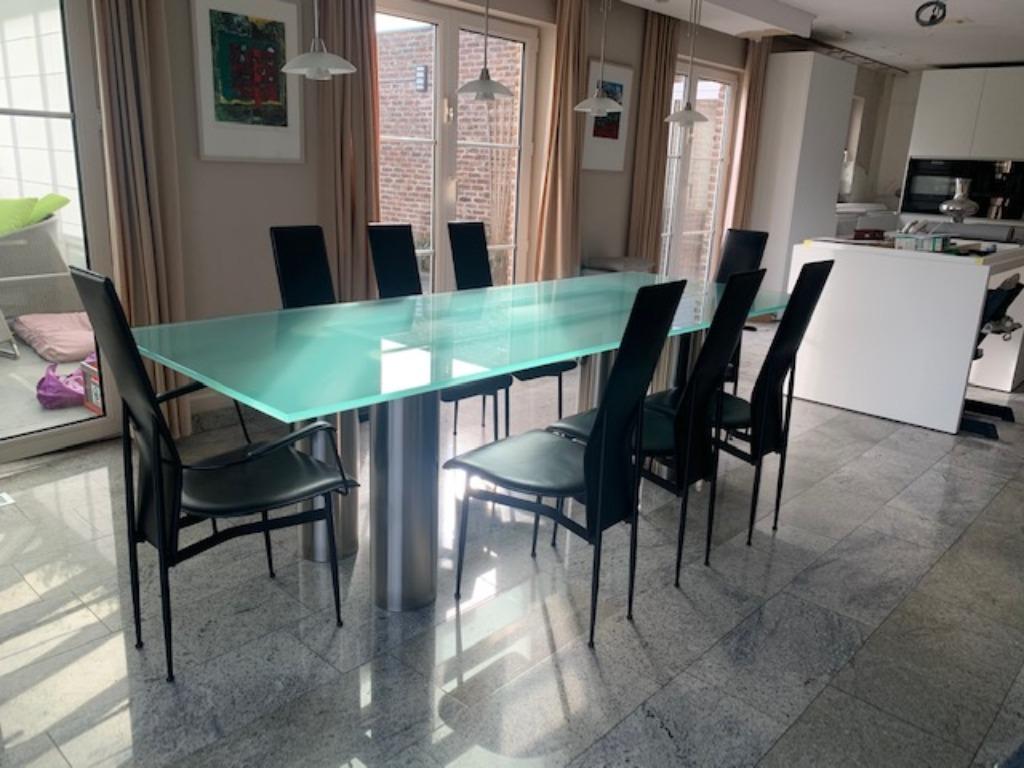Belle table de salle à manger, Maison & Meubles, Verre, 100 à 150 cm, Enlèvement, Utilisé