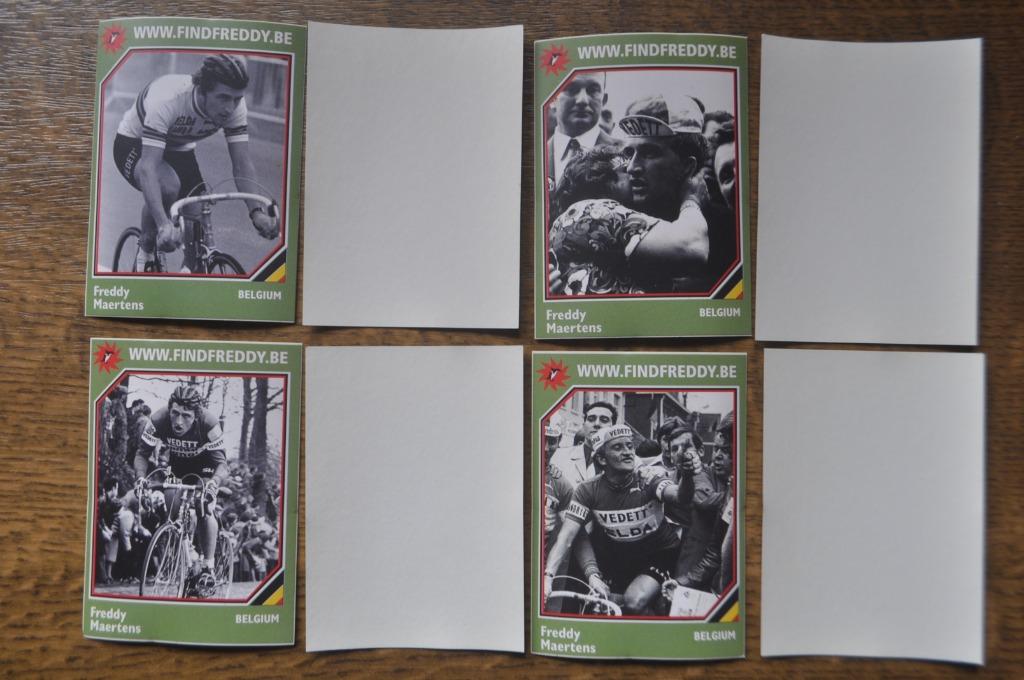 4 STICKERS FIND FREDDY MAERTENS, Enlèvement ou Envoi, Comme neuf, Plusieurs autocollants