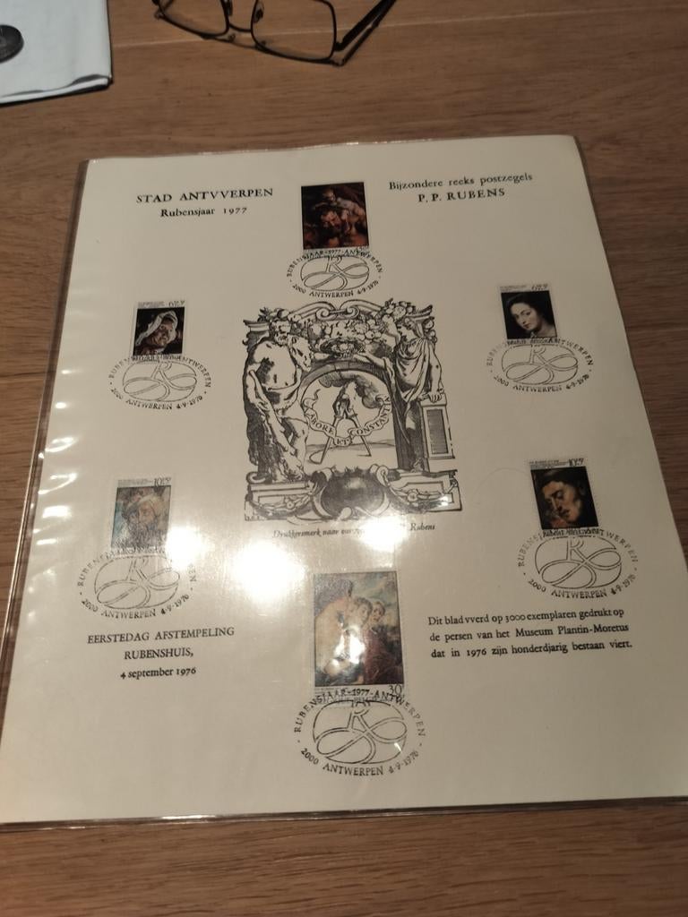 Herdenkingsblad Rubensjaar 1977, Ophalen of Verzenden