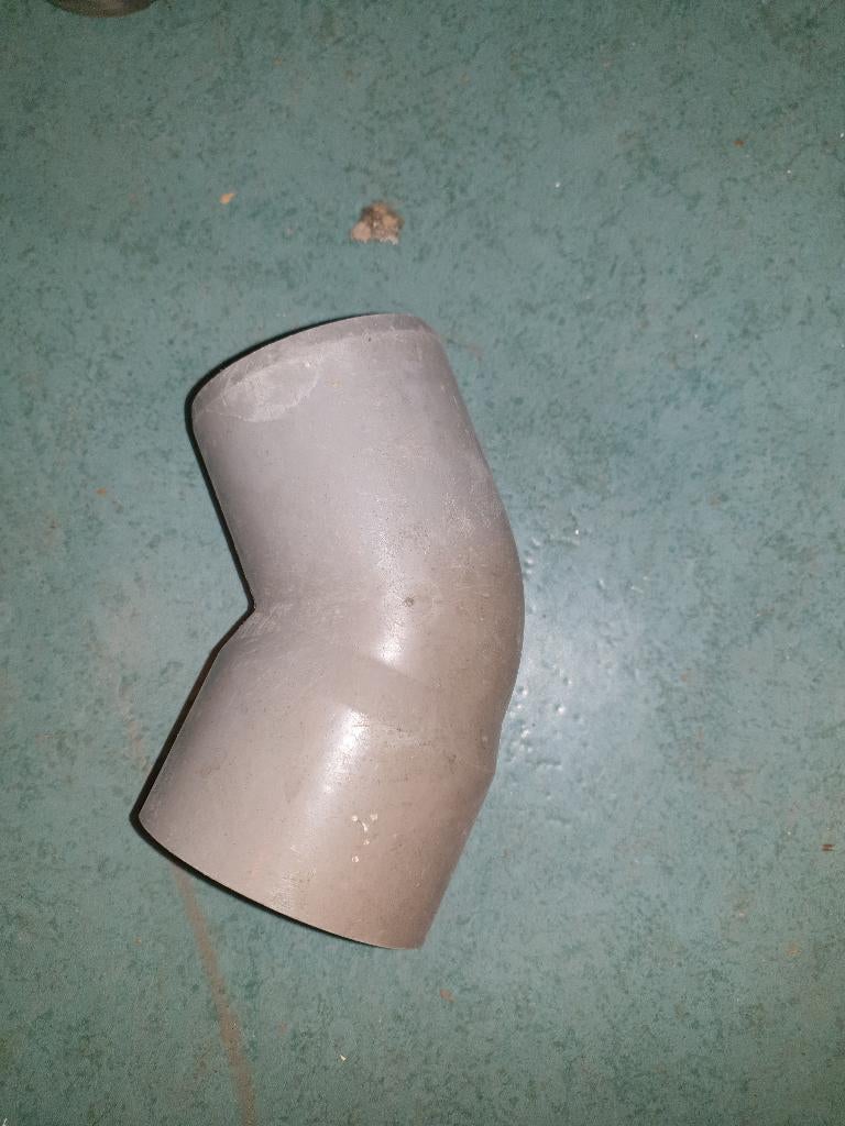 grijze buis, regenpijp en bocht en grote beugel, Ophalen, Afvoer, 2 tot 4 meter, PVC