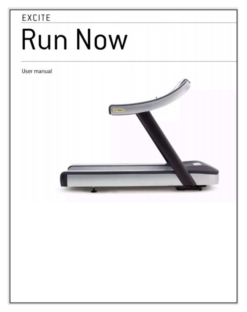 Guide de l'utilisateur des tapis de course Technogym Run Now, Enlèvement, Neuf, Bras, Autres types