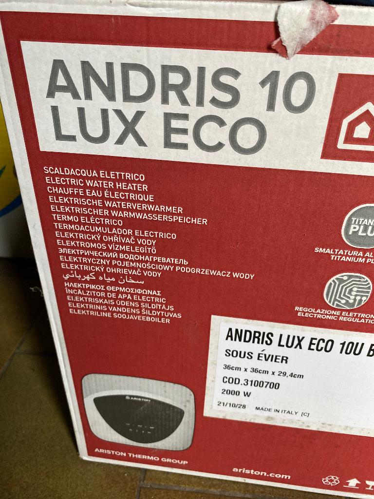 Elektrische waterverwarmer Andris, Doe-het-zelf en Bouw, Minder dan 20 liter, Ophalen, Nieuw, Boiler