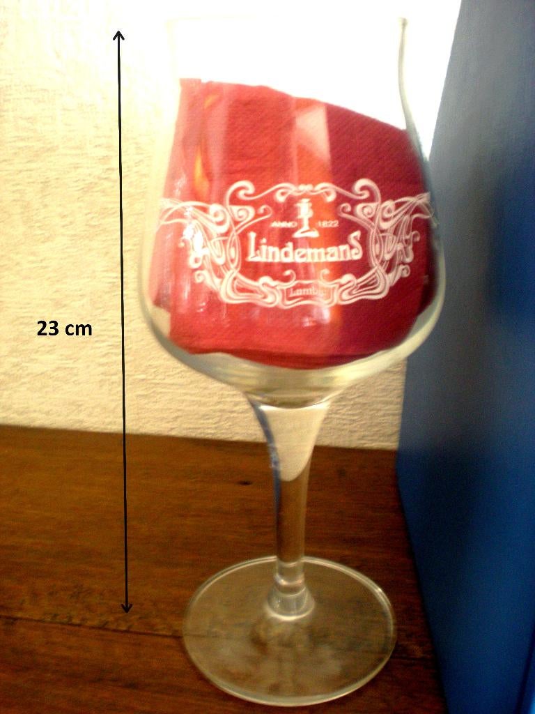 Lindemans (groot glas), Verzamelen, Ophalen of Verzenden, Zo goed als nieuw, Glas of Glazen