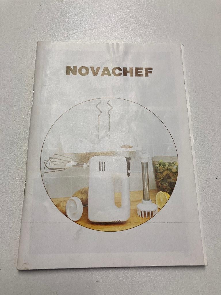 Livre de recettes du batteur à main NOVA Chef, Enlèvement ou Envoi, Autres types, Utilisé, Nova