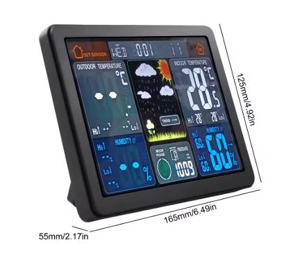 Draadloos Weerstation met Wekker & Thermometer, Audio, Tv en Foto, Weerstations en Barometers, Ophalen of Verzenden, Nieuw, Weerstation