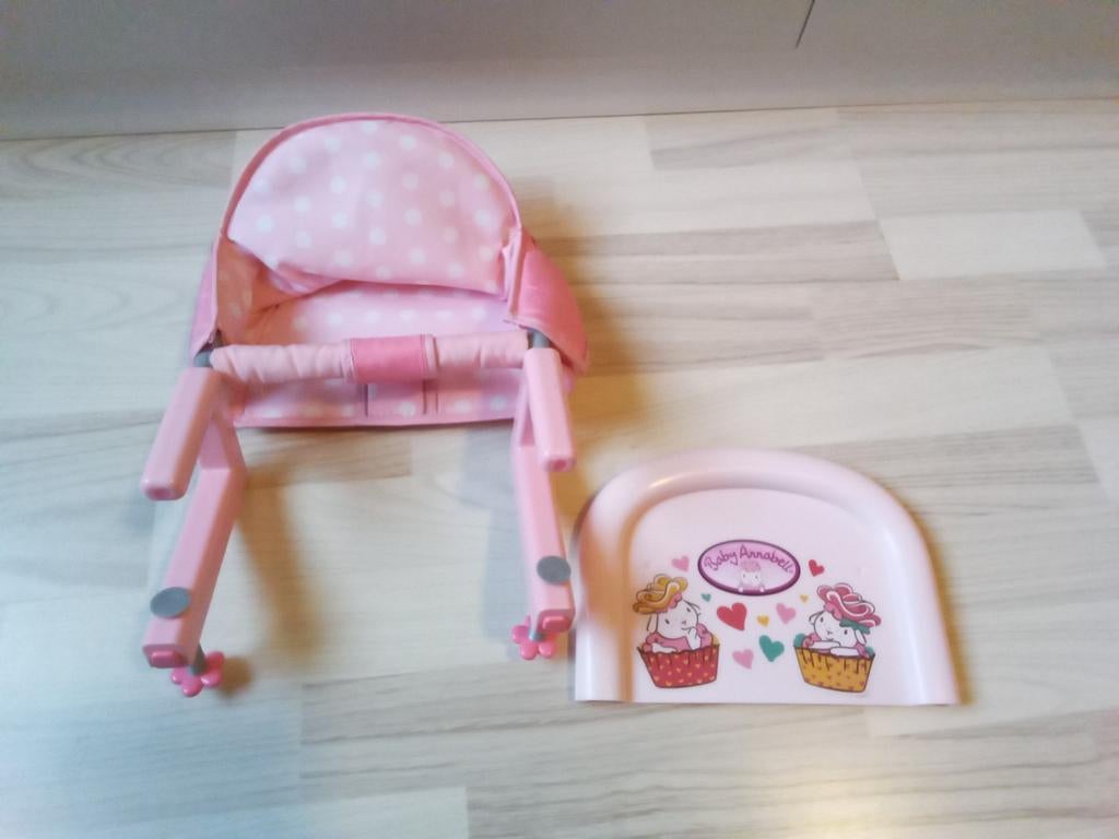 Stoeltje voor aan tafel pop Annabel, Kinderen en Baby's, Ophalen of Verzenden, Gebruikt, Babypop
