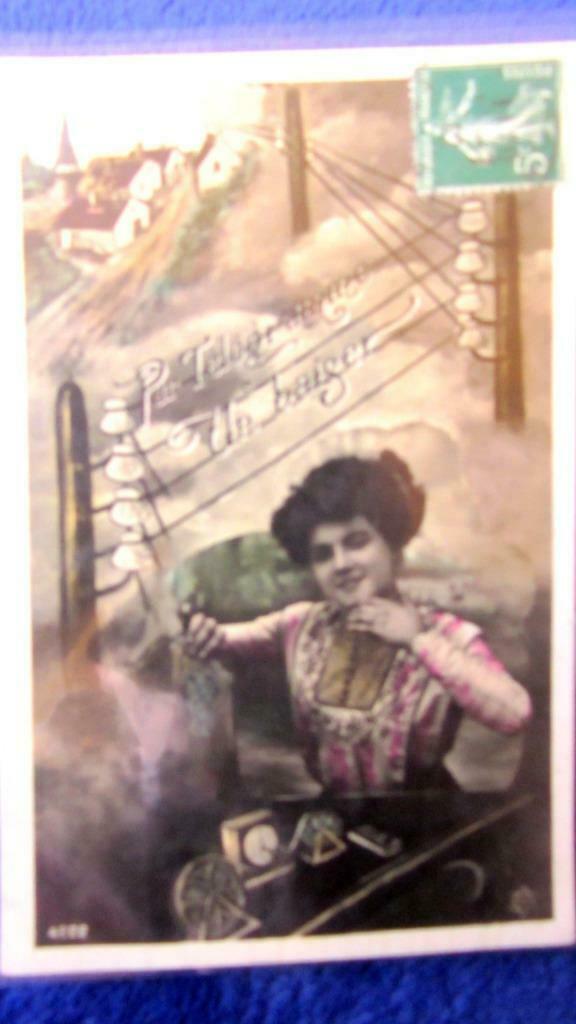 ﻿FANTASIE KAARTEN-  FRANSE KAART- 1912, Verzamelen, Ophalen of Verzenden, Voor 1920, Gelopen, Overige thema's