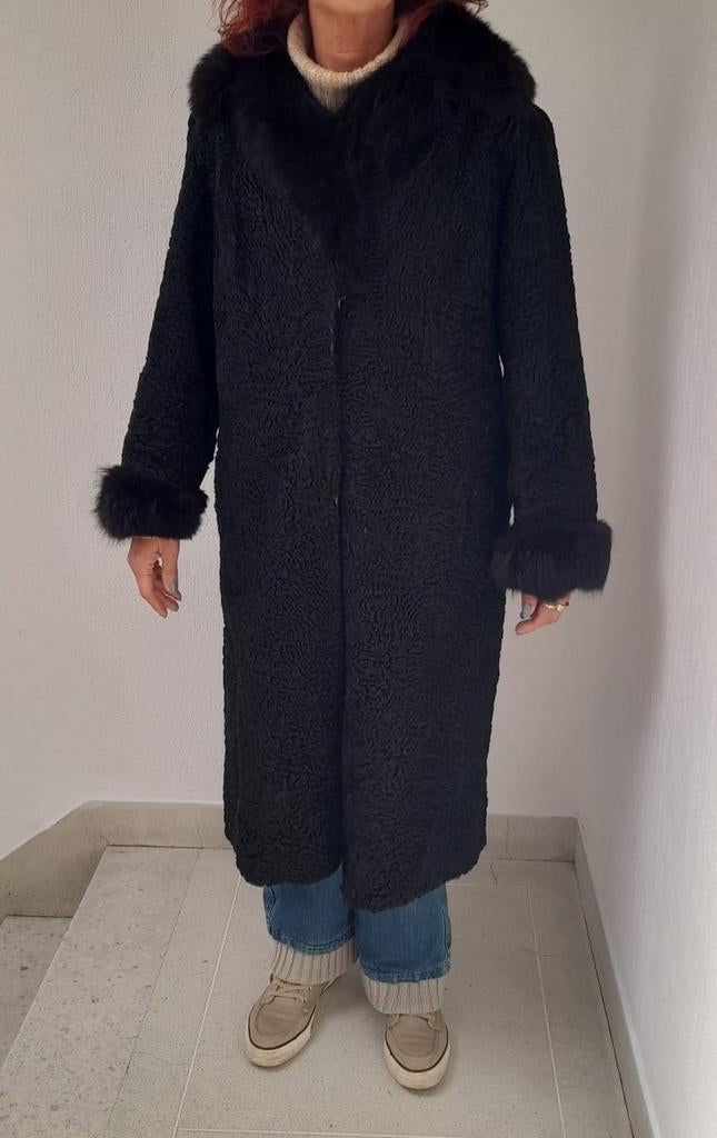Astrakan pelsen jas 44-46, Enlèvement ou Envoi, Comme neuf, Taille 42/44 (L)