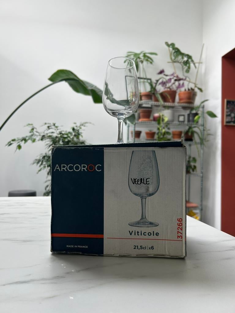6 Wijnglazen/proefglazen 21,5 cl, Enlèvement, Neuf