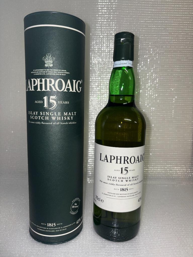 Single Malt Whisky - Laphroaig 15j, Verzamelen, Ophalen of Verzenden, Nieuw, Overige gebieden, Vol