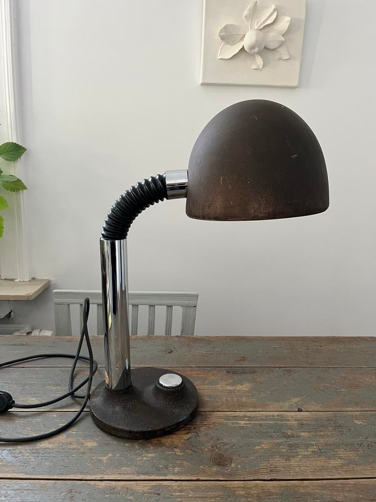 ORIGINELE VINTAGE LAMP BUREAULAMP HILLEBRAND ZGSTAAT, Ophalen of Verzenden