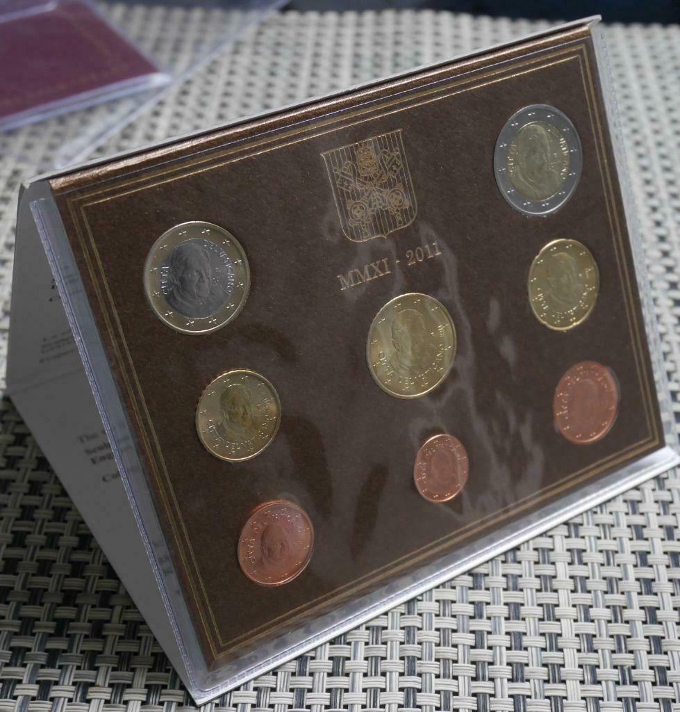 Serie 8 pieces 1c/2e Vatican 2011 FDC, Enlèvement ou Envoi, Vatican, 2 euros, Série