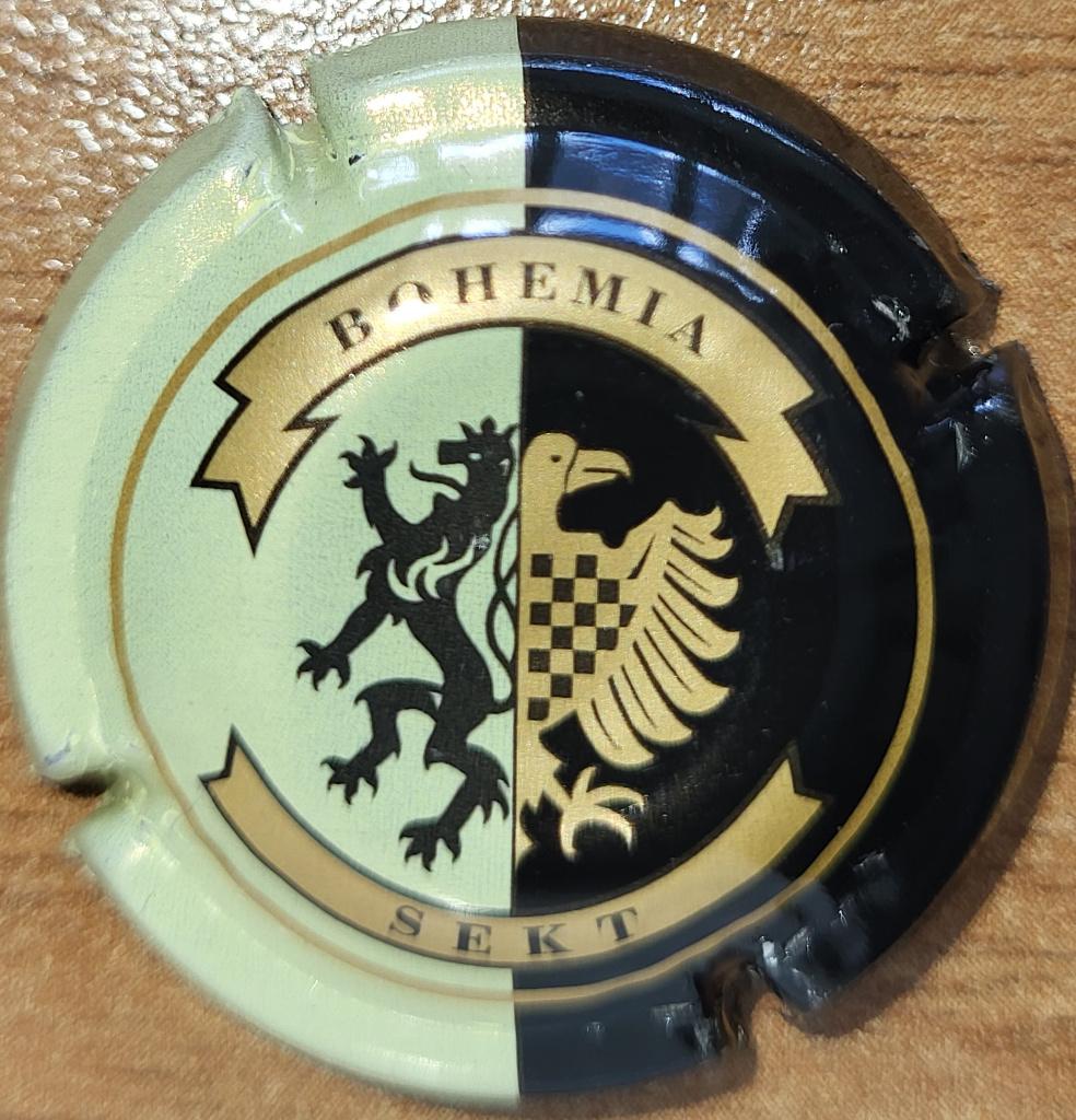 Capsule Mousseux Rep.Tchèque BOHEMIA SEKT crème/noir/or nr01, Verzamelen, Wijnen, Nieuw, Overige typen, Overige gebieden, Ophalen of Verzenden