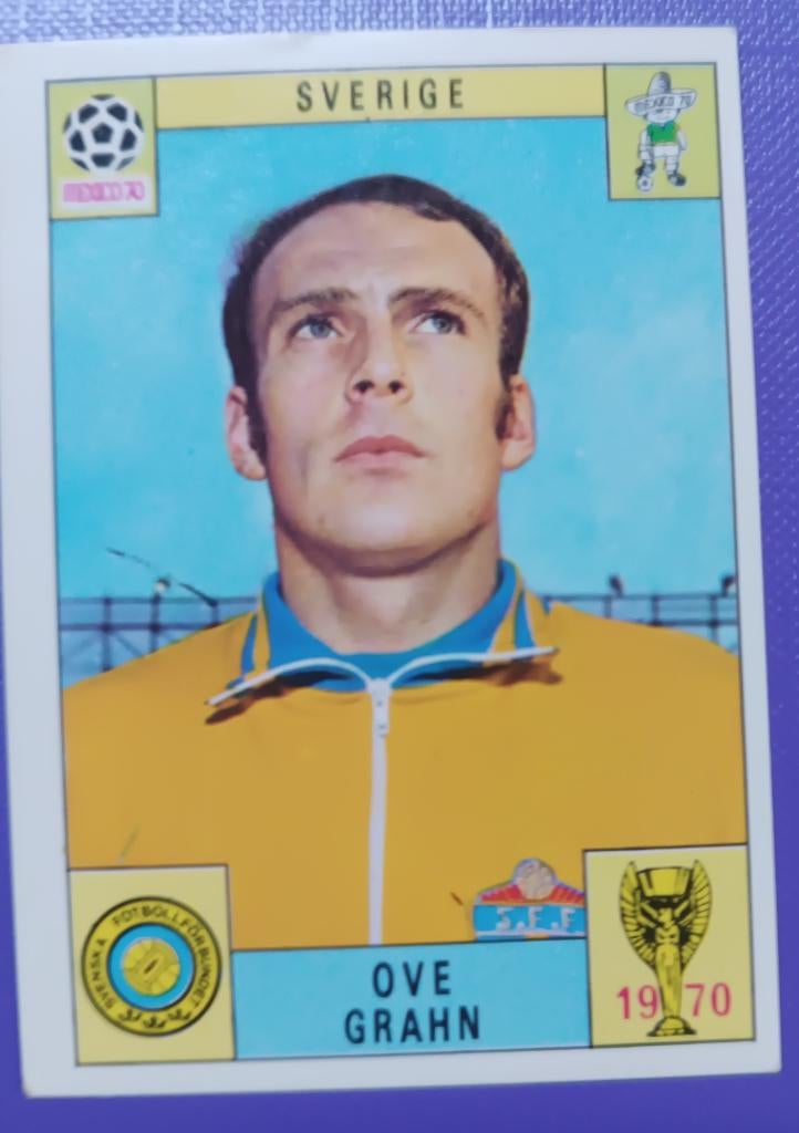 Carte Panini Coupe du monde foot 1970 au Mexique 70 GRAHN, Envoi