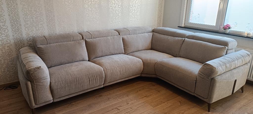 Hoekzetel met relax en verstelbare hoofdsteunen, 100 à 125 cm, 250 à 300 cm, Modern, landelijk, Quatre personnes ou plus
