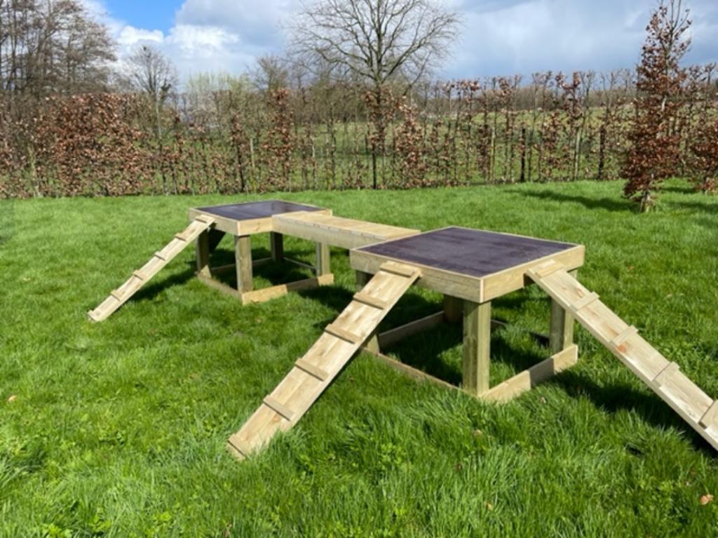speeltoestel speeltafel voor geiten dwerggeitjes