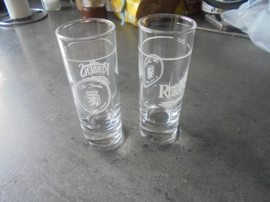 Rubbens borrelglazen, Verzamelen, Ophalen of Verzenden, Zo goed als nieuw, Borrel- of Shotglas