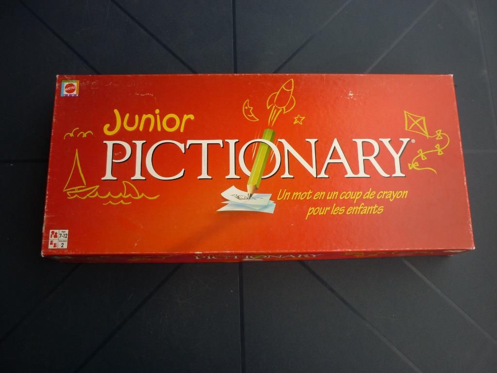 Jeu de société - Pictionary Junior - Mattel, Trois ou quatre joueurs, Enlèvement ou Envoi, Utilisé, Mattel