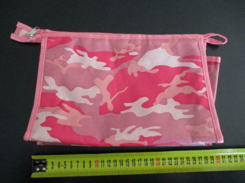 toilettas roze legermotief, Handtassen en Accessoires, Toilettassen, Ophalen of Verzenden, Gebruikt, Roze, Meisje