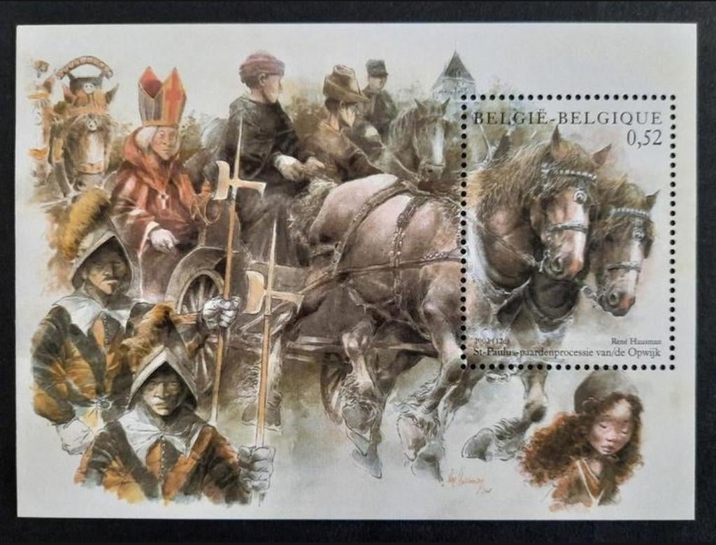 België: OBP 3086-BL95 ** Belgisch trekpaard 2002., Frankeerzegel, Ophalen of Verzenden, Zonder stempel, Postfris