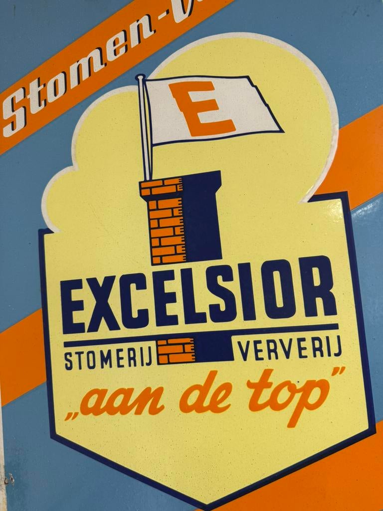 EXCELSIOR emaille reclamebord, Ophalen, Gebruikt, Reclamebord