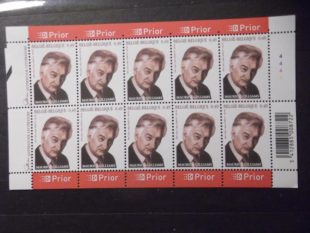 3221-3222 Maurice Gilliams - Marguerite Yourcenar 2003 MNH, Ophalen of Verzenden, Postfris, Frankeerzegel