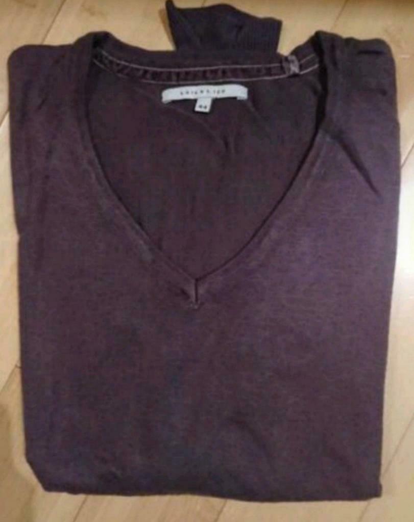 Pull gris taupe col en V, Enlèvement ou Envoi, Neuf, Gris