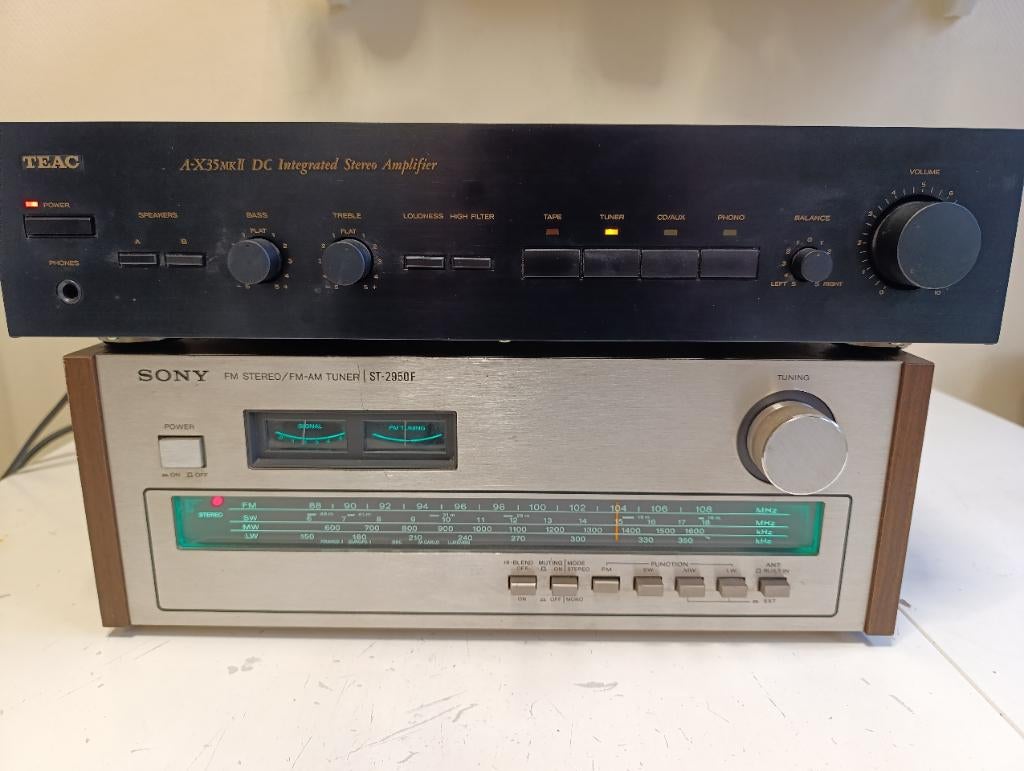 Set Hi-Fi : Ampli TEAC A-X35 MKII + Tuner SONY ST-2950F, Audio, Tv en Foto, Ophalen, Gebruikt