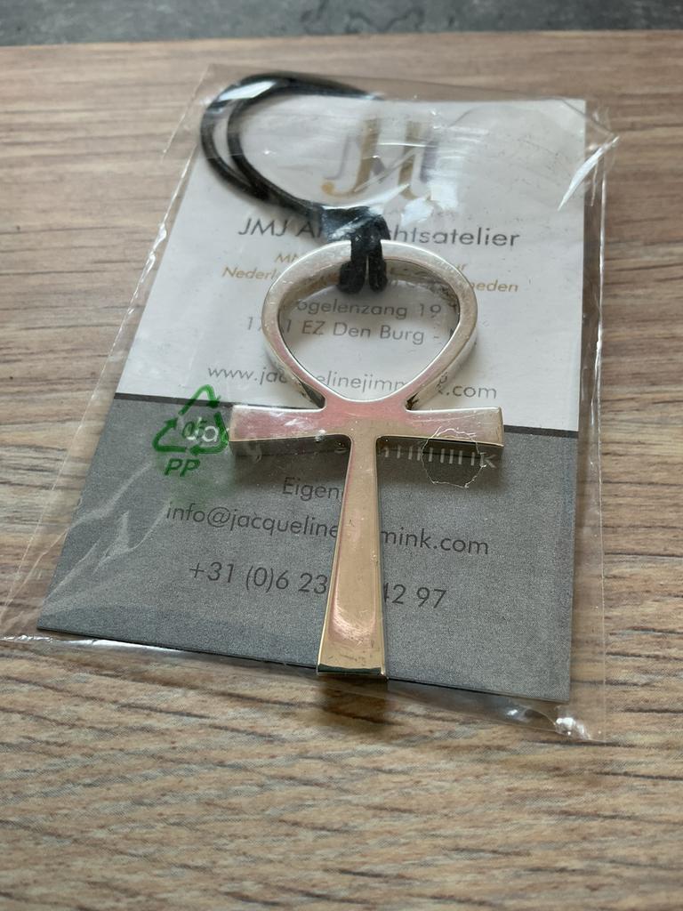 Ankh in zilver 54 mm hangertje/amulet Nieuw !, Bijoux, Sacs & Beauté, Bijoux anciens, Enlèvement ou Envoi, Argent, Pendentif