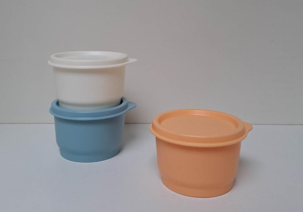 Tupperware™ « Snack Cups » 110 ml x 3, Huis en Inrichting, Keuken | Tupperware, Ophalen of Verzenden, Nieuw, Blauw, Bus of Trommel