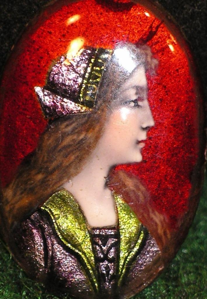 RAVISSANT MEDAILLON"VISAGE FEMININ"EMAUX LIMOGES THOUMIEUX, Enlèvement ou Envoi, Autres couleurs, Autres matériaux, Autres représentations
