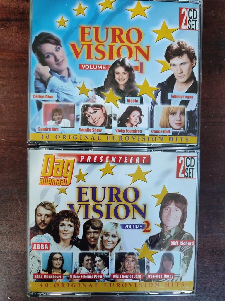 4 CD : EUROVISION Volume 1+ 2 - 80 succès originaux de l'Eur, CD & DVD, Enlèvement ou Envoi