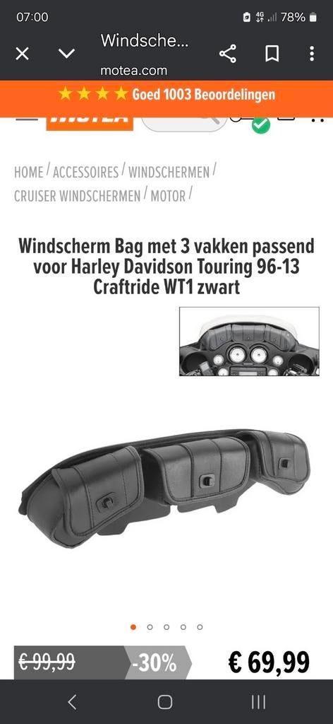 Harley davidson cockpit tassen, Motoren, Ophalen of Verzenden