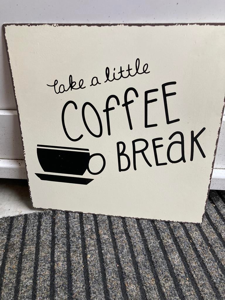 Metalen bord “coffee”, Ophalen of Verzenden, Zo goed als nieuw