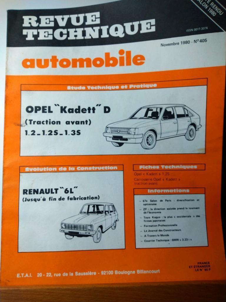 RTA - Opel kadett - Renault 6 - n 405, Envoi