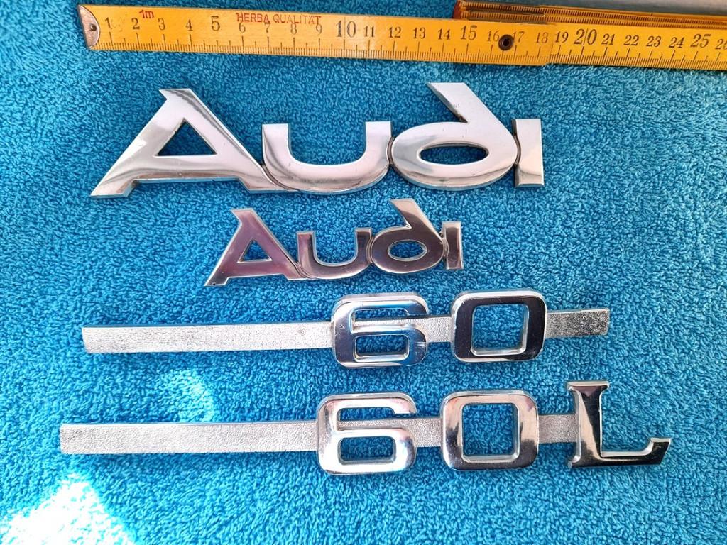 4 emblèmes Audi 60 vintage, à partir de 18€, années 1960, Arrière, Haillon arrière, Envoi, Audi