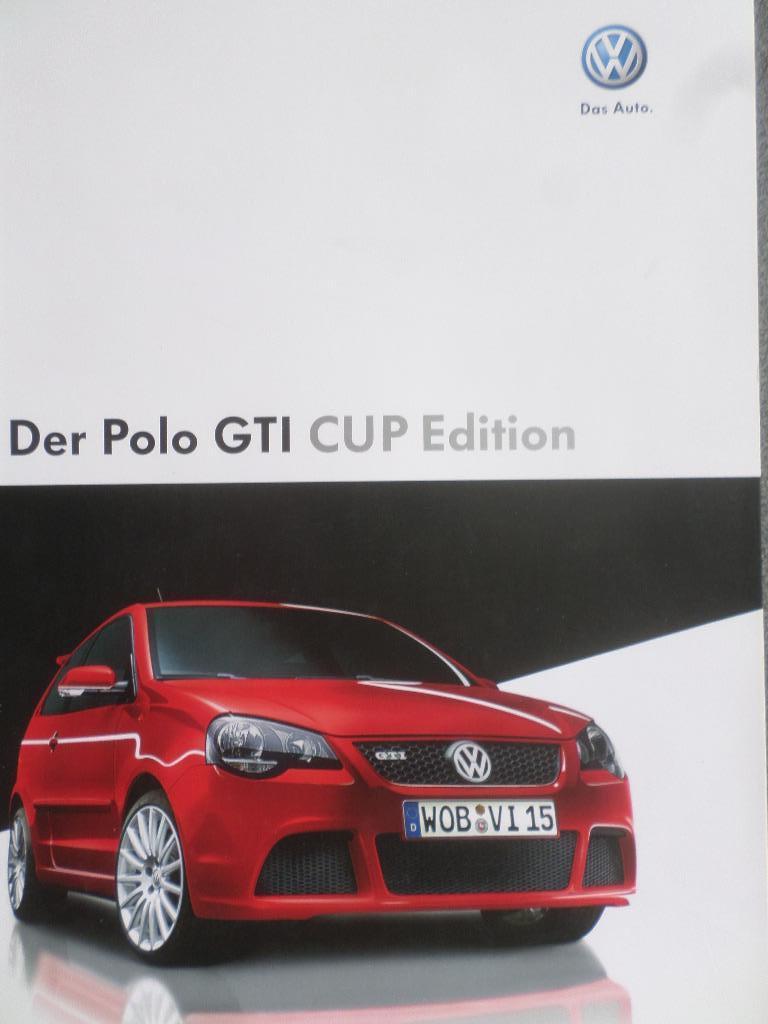 Volkswagen VW Polo GTI Cup Edition Brochure, Ophalen of Verzenden, Volkswagen