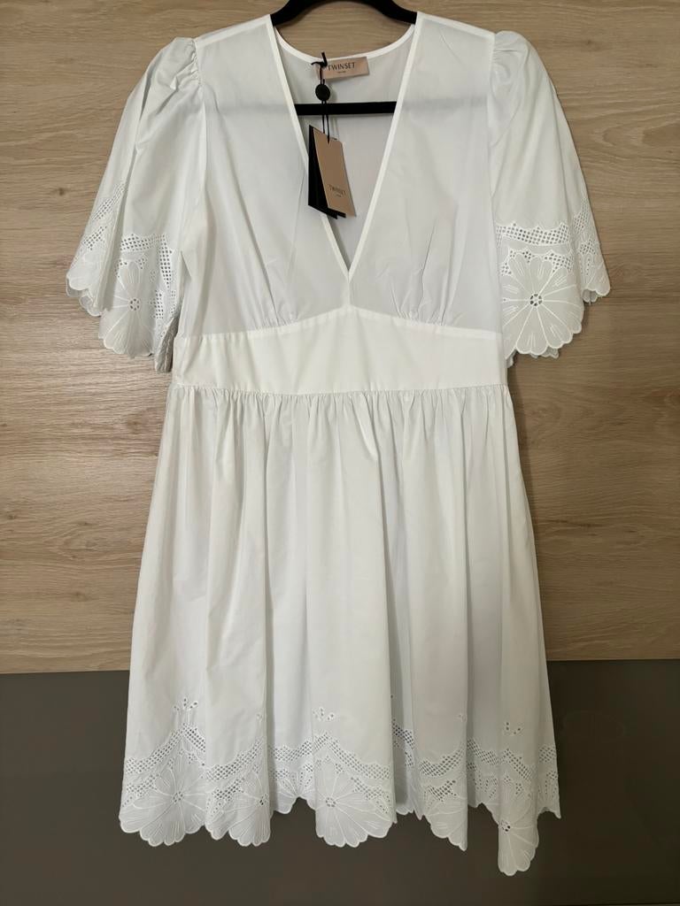Mt 42(EU 36) Twinset dameskleedje wit, Twinset, Wit, Ophalen of Verzenden, Zo goed als nieuw