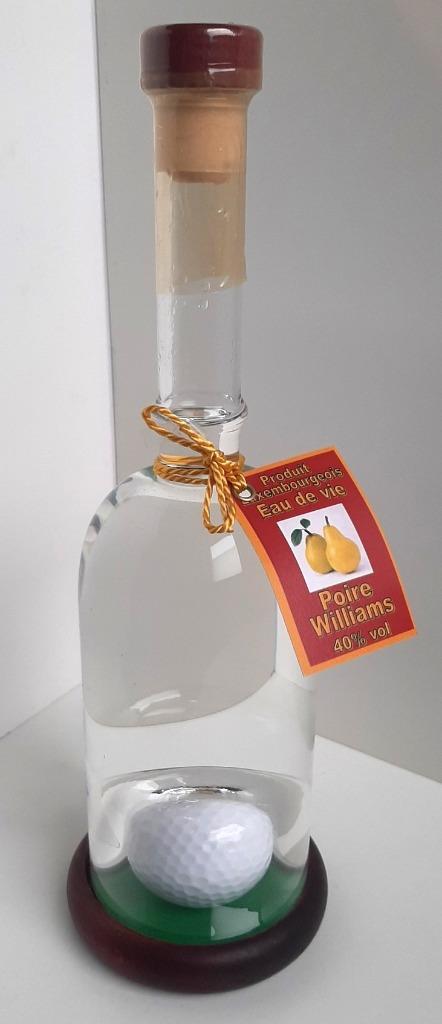 Poire Williams - Eau de vie - Luxemburg - cadeau met golfbal, Verzamelen, Ophalen, Overige gebieden, Overige typen, Nieuw