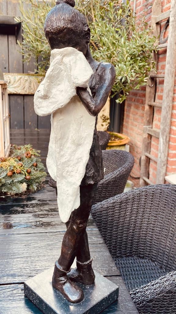 Grote bronzen ballerina, uniek beeld 61,5 cm 12 kilo !!, Ophalen of Verzenden