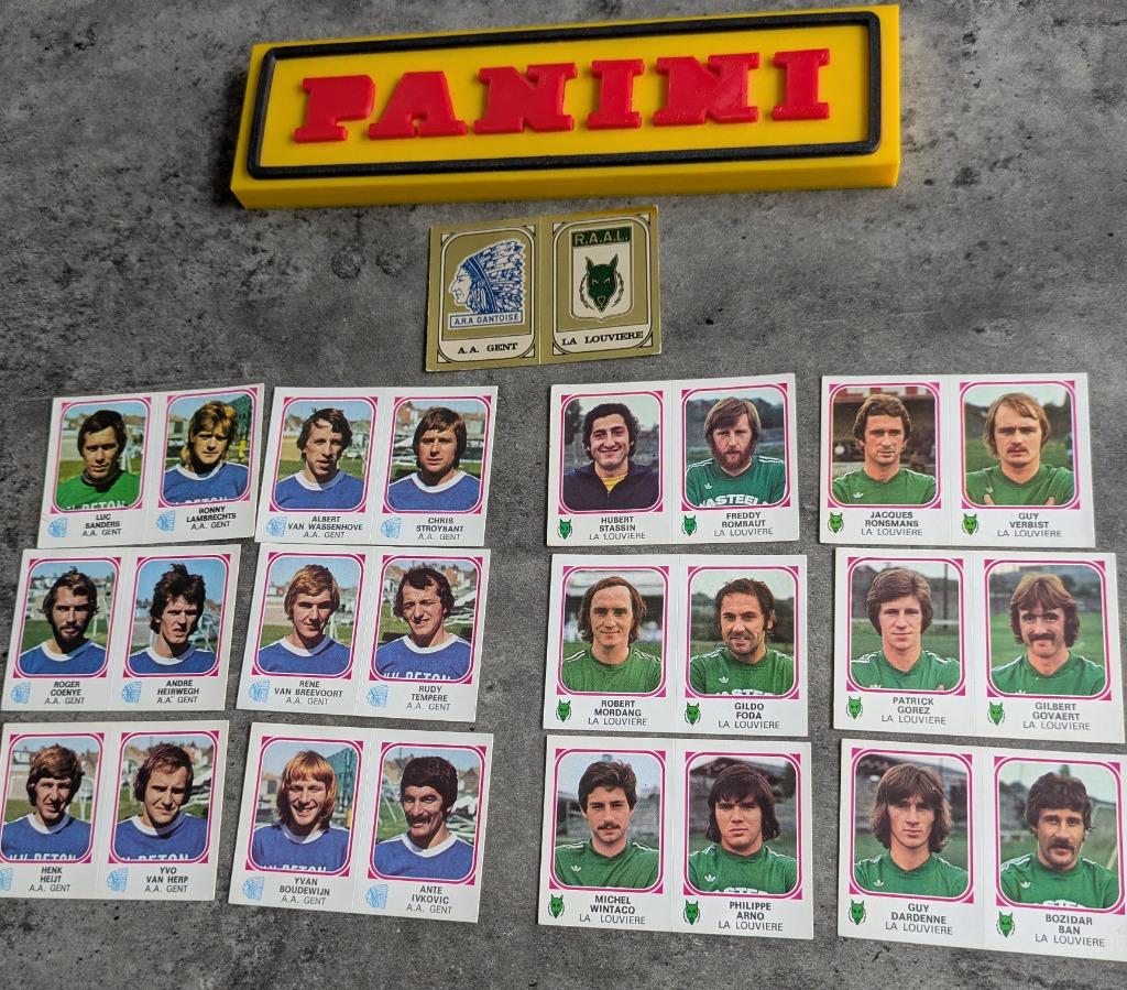PANINI FOOTBALL 77 GENT/LA LOUVIÈRE 1977 13X, Envoi, Neuf