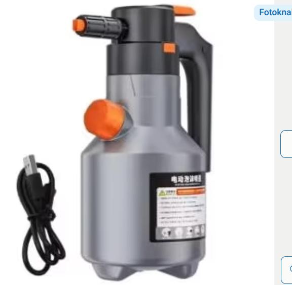 Elektrische schuimsproeier 2 liter oplaadbaar met USB
