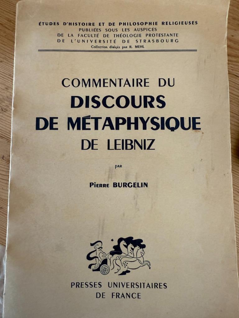 LEIBNIZ. Commentaar op het metafysische discours van Leibniz, Verzenden, Autre