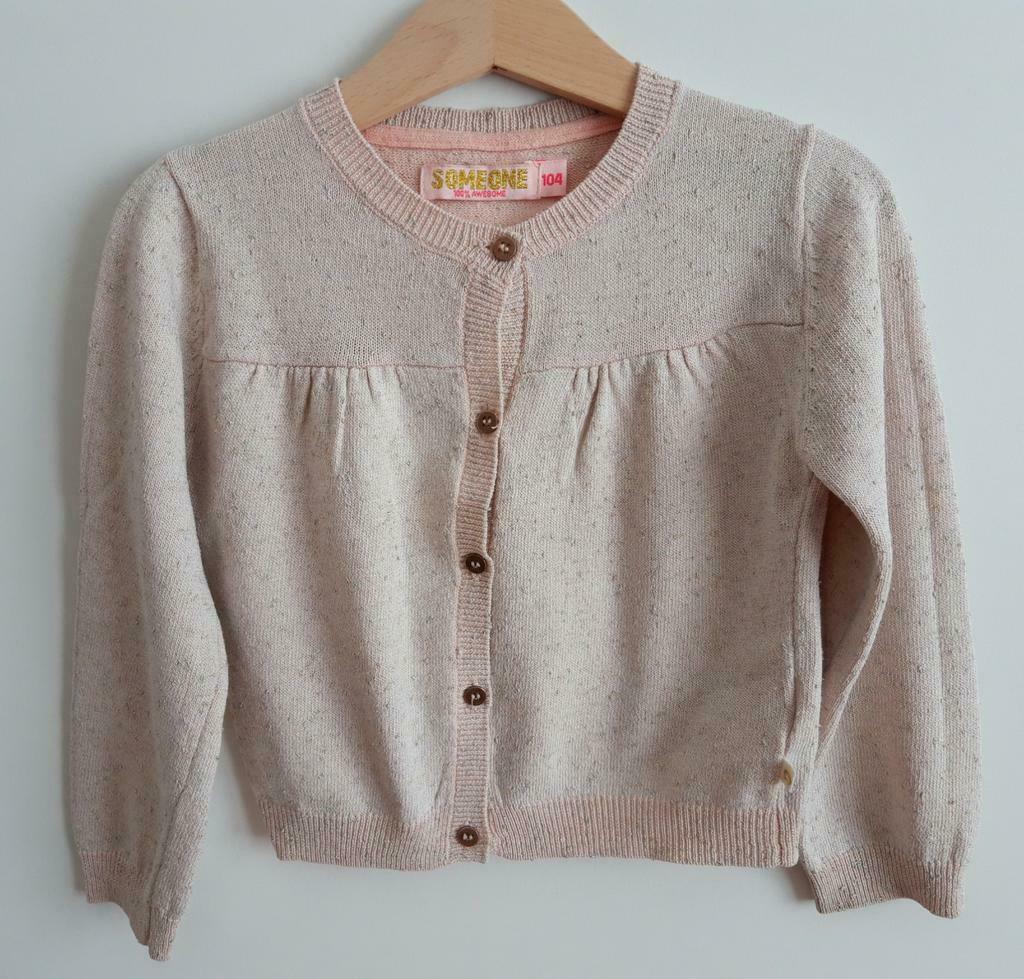 Lichtroze gilet Someone - maat 104, Meisje, Trui of Vest, Ophalen of Verzenden, Zo goed als nieuw
